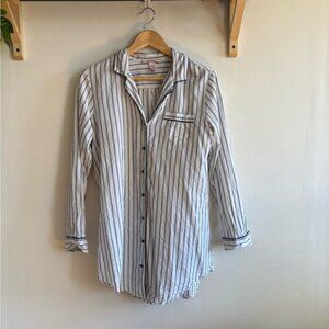 Victoria's Secret 100% cotton striped button down shirt - Small
